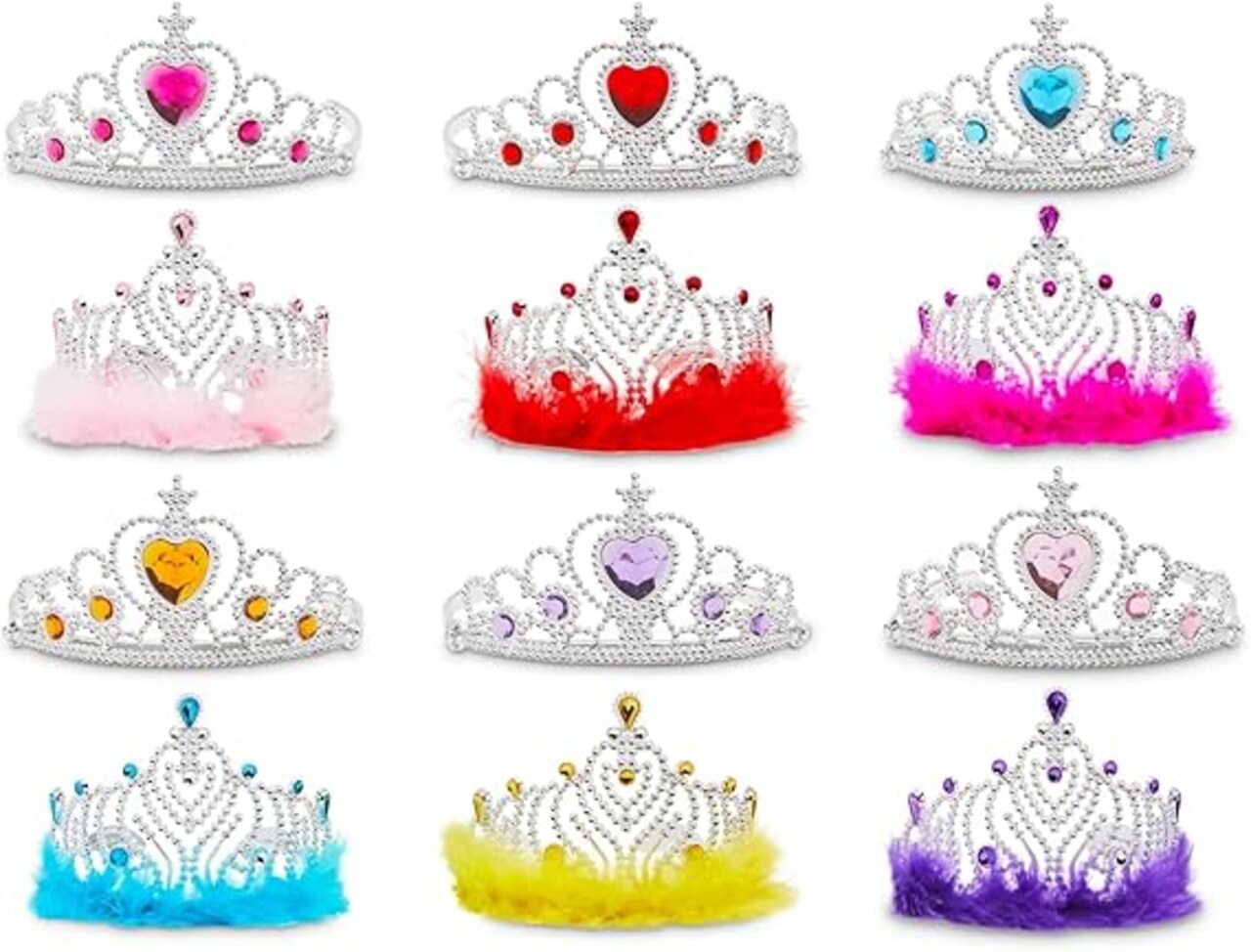Princess Crowns for Little Girls, Kids Dress Up Tiaras for Birthday Party